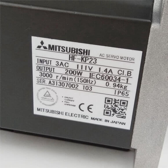 Mitsubishi MELSERVO-J3 Servomotor With Break 200W HF-KP23B